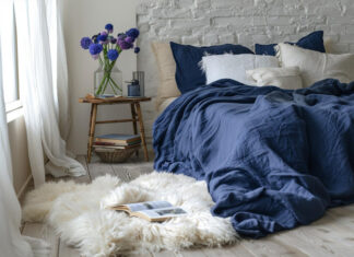 pościel granatowa